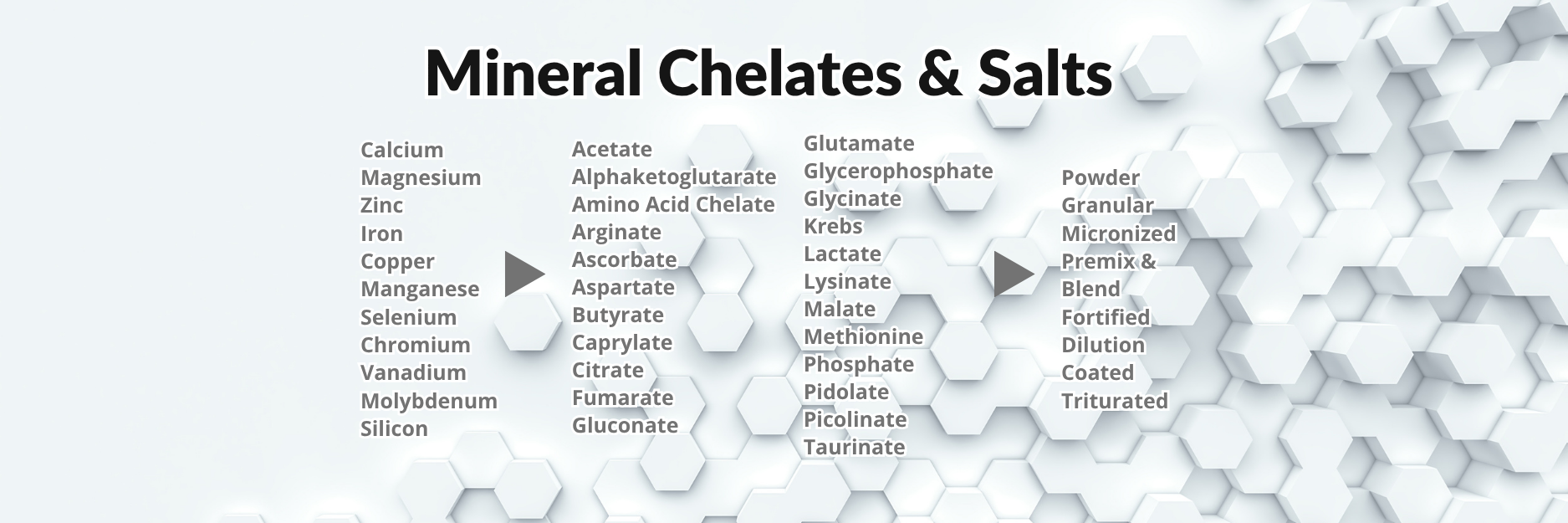 Nustras mineral chelates and salts ingredient portfolio